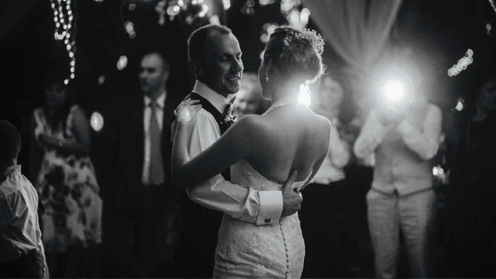 first-dance-couple-dancing-guests-behind-urban-field-house-windsor-jacob-medler-photography